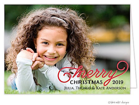 Take Note Designs Digital Holiday Photo Cards - Merry Christmas Overlay