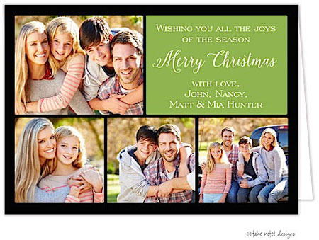 Take Note Designs Digital Holiday Photo Cards - Classic Christmas Squares Green Take Note Designs Digital Holiday Photo Cards - Classic Christmas Squares Green