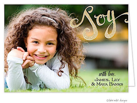 Take Note Designs Digital Holiday Photo Cards - Joy Sparkle Overlay