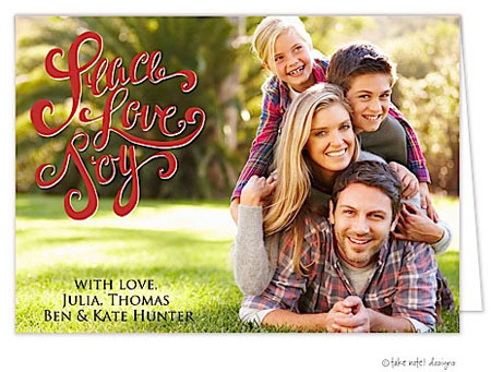 Take Note Designs Digital Holiday Photo Cards - Peace Love Joy Overlay Take Note Designs Digital Holiday Photo Cards - Peace Love Joy Overlay
