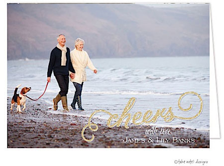 Take Note Designs Digital Holiday Photo Cards - Cheers Sparkle Overlay Take Note Designs Digital Holiday Photo Cards - Cheers Sparkle Overlay