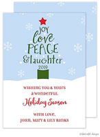 Take Note Designs Holiday Greeting Cards - Peace Love Laughter Holiday Tree