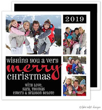 Take Note Designs Digital Holiday Photo Cards - Very Merry Christmas Red