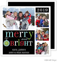 Take Note Designs Digital Holiday Photo Cards - Merry And Bright Ornament Black
