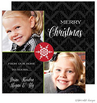 Take Note Designs Digital Holiday Photo Cards - Snowflake Corners Elegance