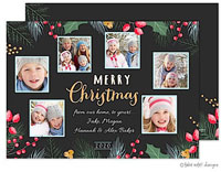 Take Note Designs Digital Holiday Photo Cards - Lovely Christmas Greens Multi-Photo