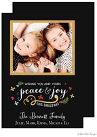 Take Note Designs Digital Holiday Photo Cards - Peace and Joy This Christmas Gold