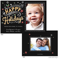 Take Note Designs Digital Holiday Photo Cards - Happy Holidays Festive