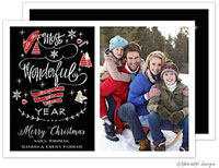 Take Note Designs Digital Holiday Photo Cards - Most Wonderful Time Black