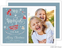 Take Note Designs Digital Holiday Photo Cards - Most Wonderful Time Blue