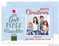 Take Note Designs Digital Holiday Photo Cards - Peace And Laughter Tree