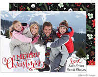 Take Note Designs Digital Holiday Photo Cards - Merry Christmas Overlay Fun Black