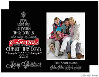 Take Note Designs Digital Holiday Photo Cards - City Of David Christmas Tree Black