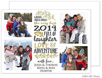 Take Note Designs Digital Holiday Photo Cards - Love, Laughter & Adventure 4 Photos