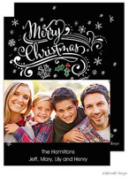 Take Note Designs Digital Holiday Photo Cards - Merry Christmas Swirl