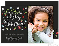Take Note Designs Digital Holiday Photo Cards - Christmas Floral Scatter