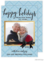 Take Note Designs Digital Holiday Photo Cards - Damask Black Gift