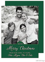 Take Note Designs Digital Holiday Photo Cards - Classic Green Year Frame