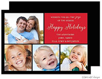 Take Note Designs Digital Holiday Photo Cards - Classic Christmas Squares Red