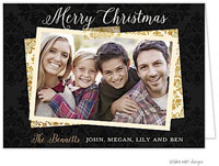 Take Note Designs Digital Holiday Photo Cards - Damask Layered Elegance