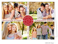 Take Note Designs Digital Holiday Photo Cards - Ribbon Overlay Transparent Band Vertical