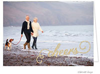 Take Note Designs Digital Holiday Photo Cards - Cheers Sparkle Overlay