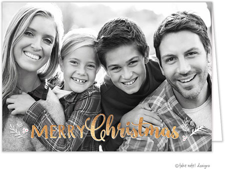 Take Note Designs Digital Holiday Photo Cards - Christmas Sprig Folded Holiday Photo Card Take Note Designs Digital Holiday Photo Cards - Christmas Sprig Folded Holiday Photo Card