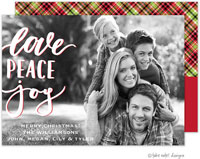 Take Note Designs Digital Holiday Photo Cards - Love Peace Joy