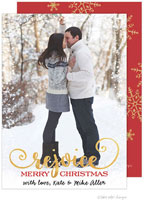 Take Note Designs Digital Holiday Photo Cards - Rejoice Snowflake