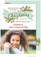 Take Note Designs Digital Holiday Photo Cards - Christmas Eve Sprig Banner
