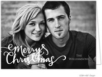 Take Note Designs Digital Holiday Photo Cards - Christmas Casual Script Overlay Folded Holiday Photo