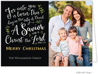 Take Note Designs Digital Holiday Photo Cards - Luke 2:11 Christmas Folded Holiday Photo Card