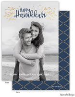 Take Note Designs Photo Hanukkah Cards - Golden Vines Hanukkah Overlay