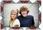Holiday Photo Mount Cards by Take Note Designs - Holiday Tartan