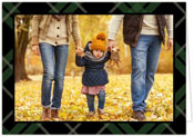 Holiday Photo Mount Cards by Take Note Designs - Green And Black Tartan
