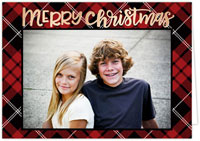 Holiday Photo Mount Cards by Take Note Designs - Merry Christmas Plaid