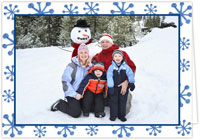 Holiday Photo Mount Cards by Three Bees - Snowflakes White