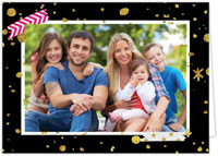 Holiday Photo Mount Cards by Three Bees - Glitter Splatter Black