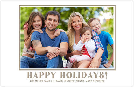 Holiday Photo Mount Cards by Three Bees (Simple Wish - Happy Holidays)