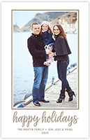 Holiday Photo Mount Cards by Three Bees (Bright Lettered Phrase - Happy Holidays)