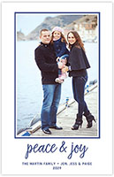 Holiday Photo Mount Cards by Three Bees (Bright Lettered Phrase - Peace & Joy)