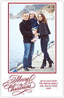 Holiday Photo Mount Cards by Three Bees (Hand Lettered - Merry Christmas)