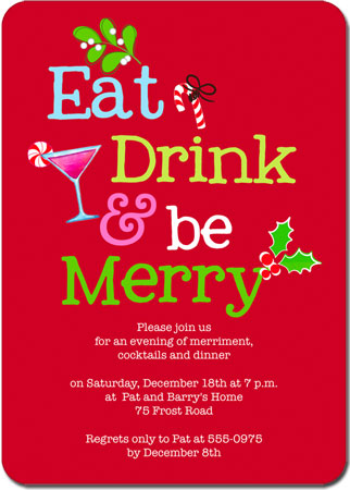 Holiday Invitations by Tumbalina (Eat Drink Be Merry) Holiday Invitations by Tumbalina (Eat Drink Be Merry)