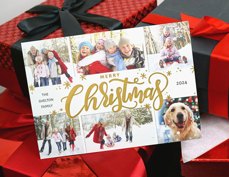 Digital Holiday Photo Cards by Tumbalina - Merry Christmas Collage