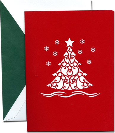 Lovepop Christmas Tree Red 3D Holiday Greeting Cards. by William Arthur ...