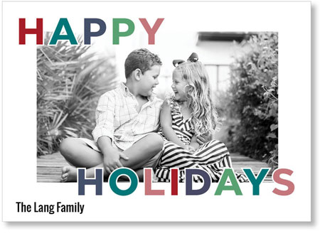 Digital Holiday Cards by iDesign - Happy Holidays Multicolor