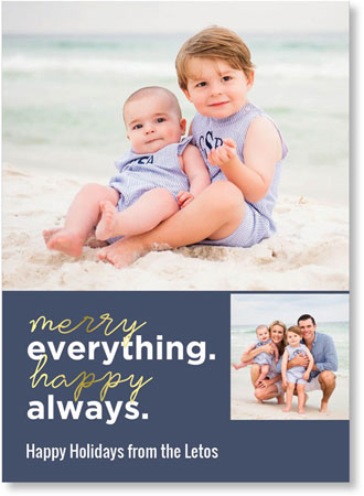 Digital Holiday Cards by iDesign - Merry Everything Happy Always