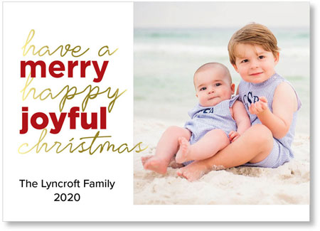 Digital Holiday Cards by iDesign - Merry Joyful Christmas