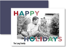 Digital Holiday Cards by iDesign - Happy Holidays Multicolor