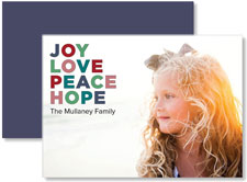 Digital Holiday Cards by iDesign - Joy Love Peace Hope